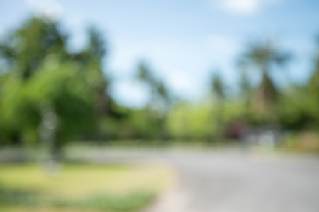 Abstract blur city park bokeh backgroundの写真素材