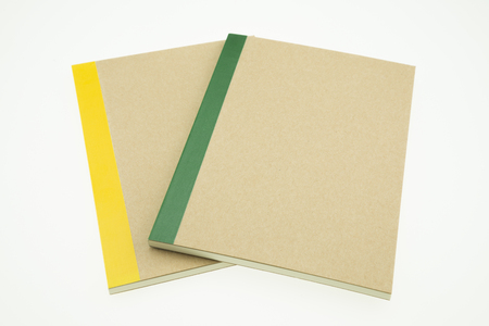 Recycle notebook on white backgroundの写真素材