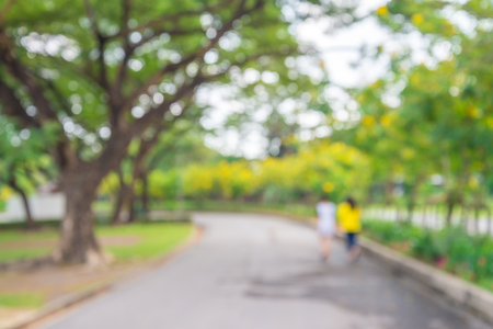 Abstract blur city park bokeh backgroundの写真素材