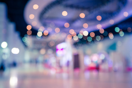 Abstract blur people in exhibition hall event backgroundの写真素材