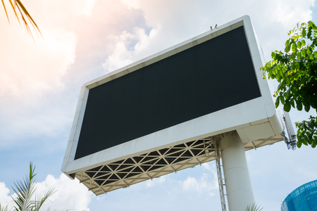 Outdoor digital screen billboard blank advertising big poster for advertisement city billboard conceptの写真素材