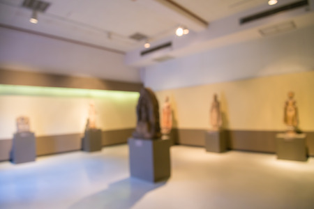 Abstract blur historical public museum education center for background usageの写真素材