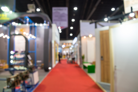 Abstract blur people in tradeshow expo backgroundの写真素材