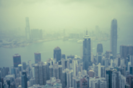 Abstract blur seaside cityscape from viewpoint backgroundの写真素材