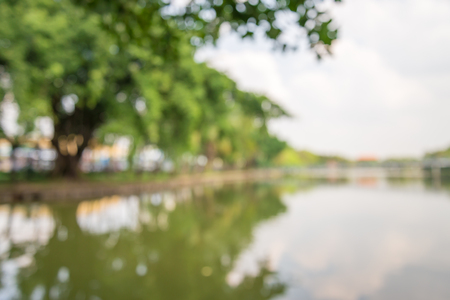 Abstract blur city park bokeh backgroundの写真素材