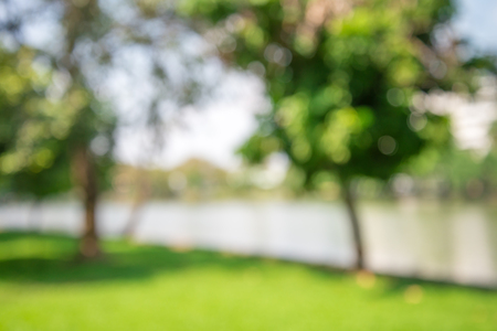 Abstract blur city park bokeh backgroundの写真素材