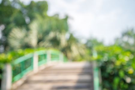 Abstract blur bridge in city park bokeh backgroundの写真素材