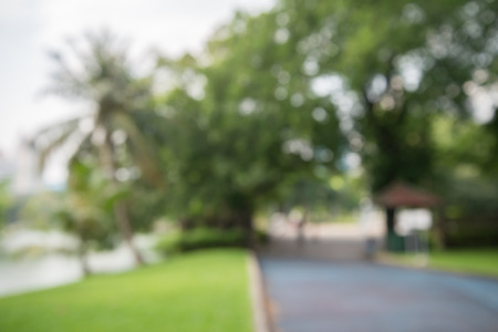 Abstract blur city park bokeh backgroundの写真素材