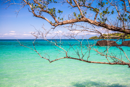 Beautiful tropical island beach Koh Kham, Trat Thailandの写真素材