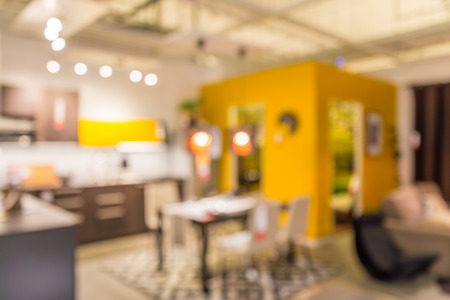 Abstract blurred furniture home decor store backgroundの写真素材