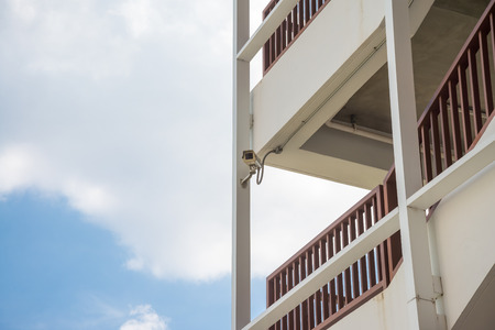 Security camera on high buildingの写真素材
