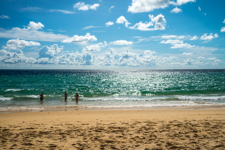 Beautiful tropical island beach - Phuket Thailandの写真素材