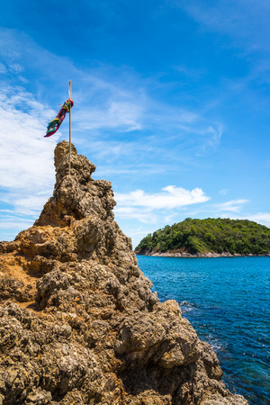 Sea beach blue sky in Phuket island Thailandの写真素材