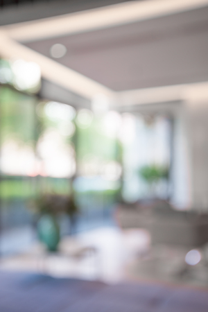 Abstract blurred background hotel luxury lobbyの写真素材