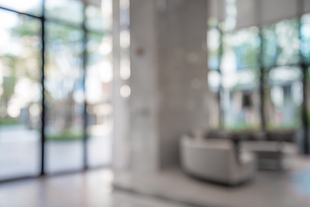 Abstract blurred background chairs in hotel luxury lobbyの写真素材
