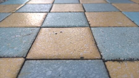 tile chessboard on stone tableの写真素材