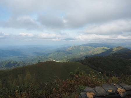 morning sky from big mountainの写真素材