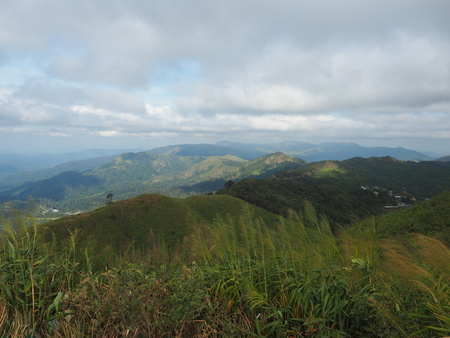 morning sky from big mountainの写真素材