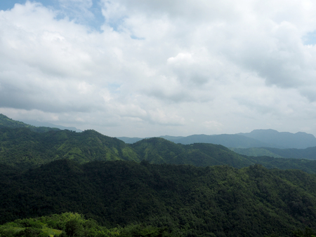 Fog, mountain and sky Khao Kor, Phetchabun, in north-central Thailandの写真素材