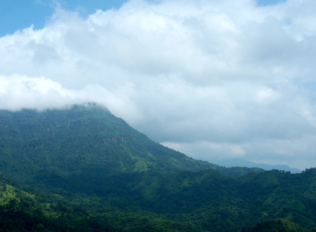 Fog, mountain and sky Khao Kor, Phetchabun, in north-central Thailandの写真素材