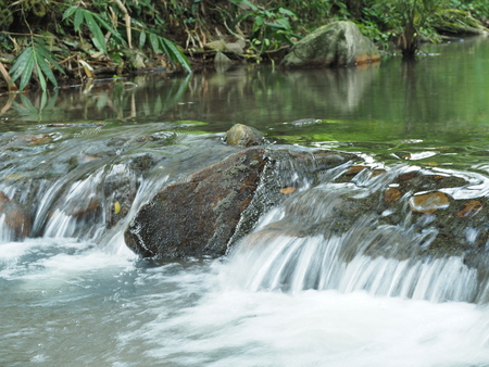 small waterfall in Nakonanyok Thailandの写真素材