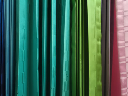 Colorful curtain fabric textile vertical pattern interior decorative bright curtain fabric colorful pattern for modernの写真素材