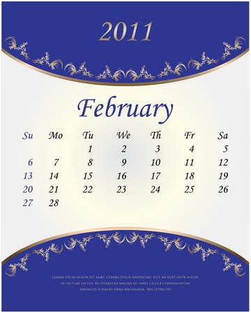 2011-februaryのイラスト素材