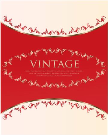 red-white vintage backgroundのイラスト素材