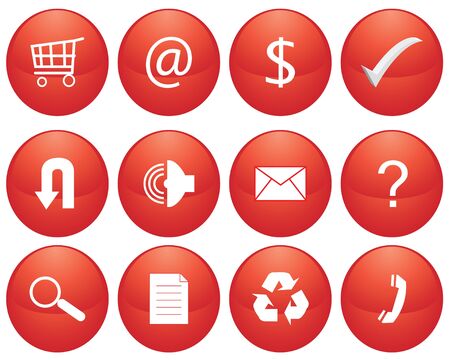 Glossy Icon Set for Web Applicationsのイラスト素材