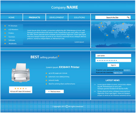 special website templateのイラスト素材