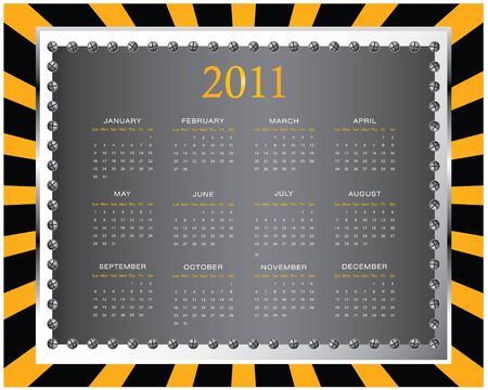 2011 calendar with special designのイラスト素材