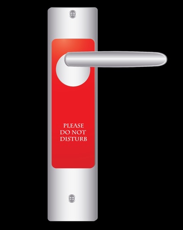 Don't disturb sign on a motel door handleのイラスト素材