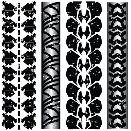 different tire patternsのイラスト素材