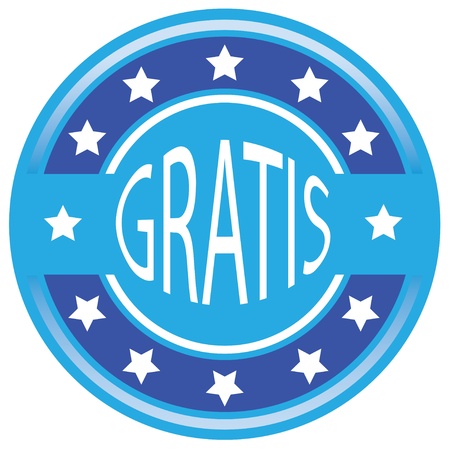 blue vector label - gratisのイラスト素材