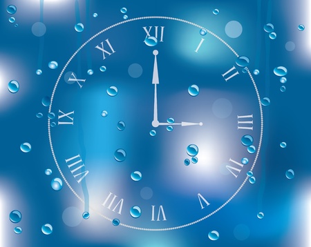 vector raindrops on glassのイラスト素材