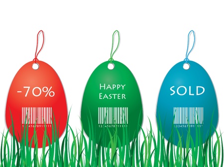 Easter price tagのイラスト素材