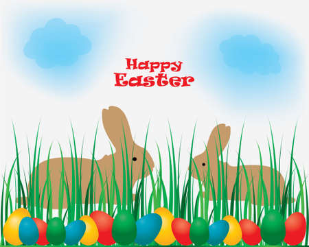 Colorful easter cardのイラスト素材