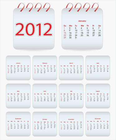 Vector calendar 2012のイラスト素材