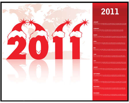 calendar 2011のイラスト素材