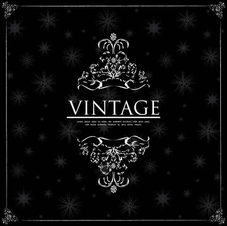 special vintage background with snowflakesのイラスト素材