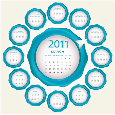 Calendar design 2011のイラスト素材