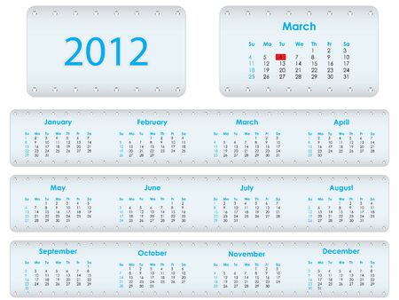 Vector calendar 2012のイラスト素材