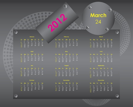 special calendar for 2012のイラスト素材
