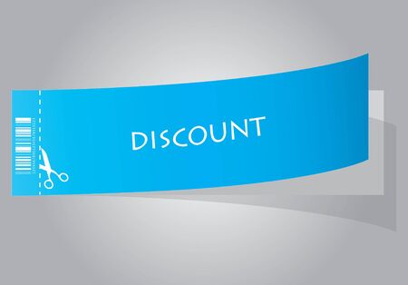 special blue discount coupon のイラスト素材