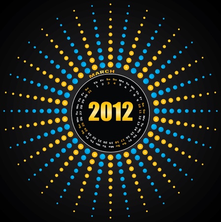 Calendar for 2012. Vector.のイラスト素材
