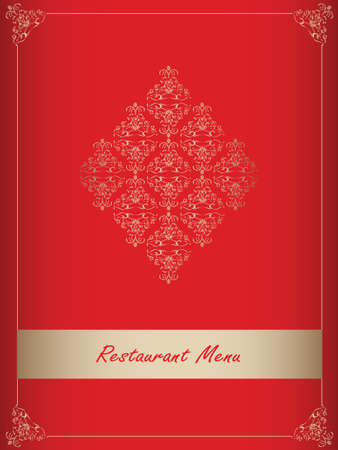 Special red restaurant menu designのイラスト素材