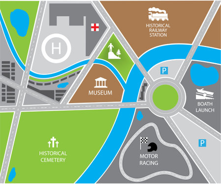 vector city mapのイラスト素材