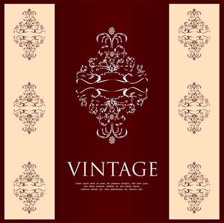 Floral vintage background in editable vector formatのイラスト素材