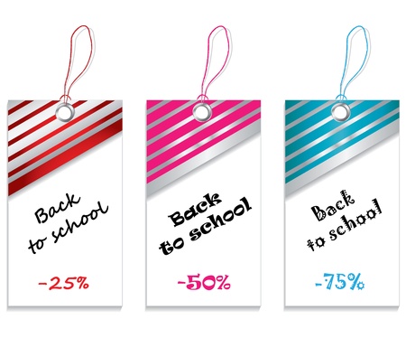 price tags set isolated on whiteのイラスト素材