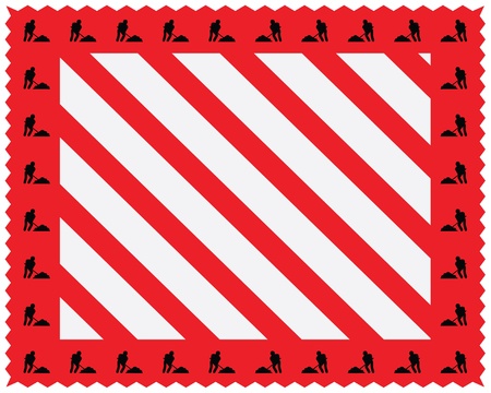 A grungy and worn hazard stripes textureのイラスト素材